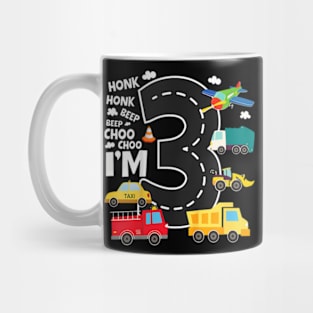 Kids 3 Year Old Transportation Birthday Boy 3Rd Truck Car Mug